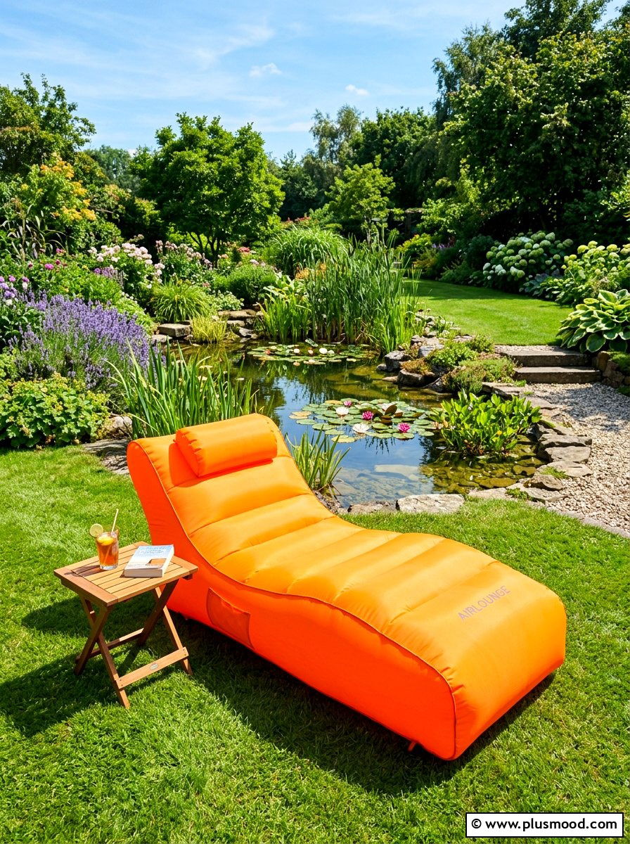 Inflatable Lounge Chair - 25 summer backyard reading nook ideas