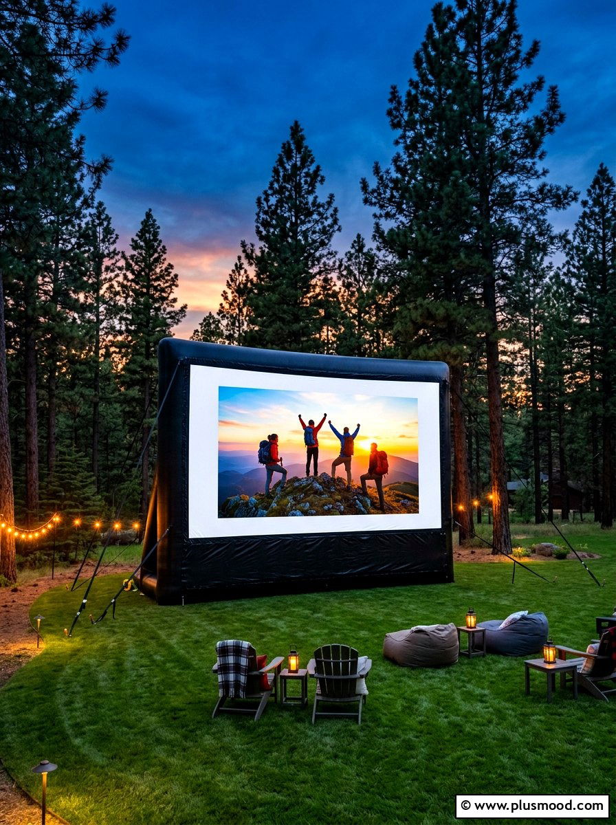 Inflatable Movie Screen - 25 summer movie night backyard ideas