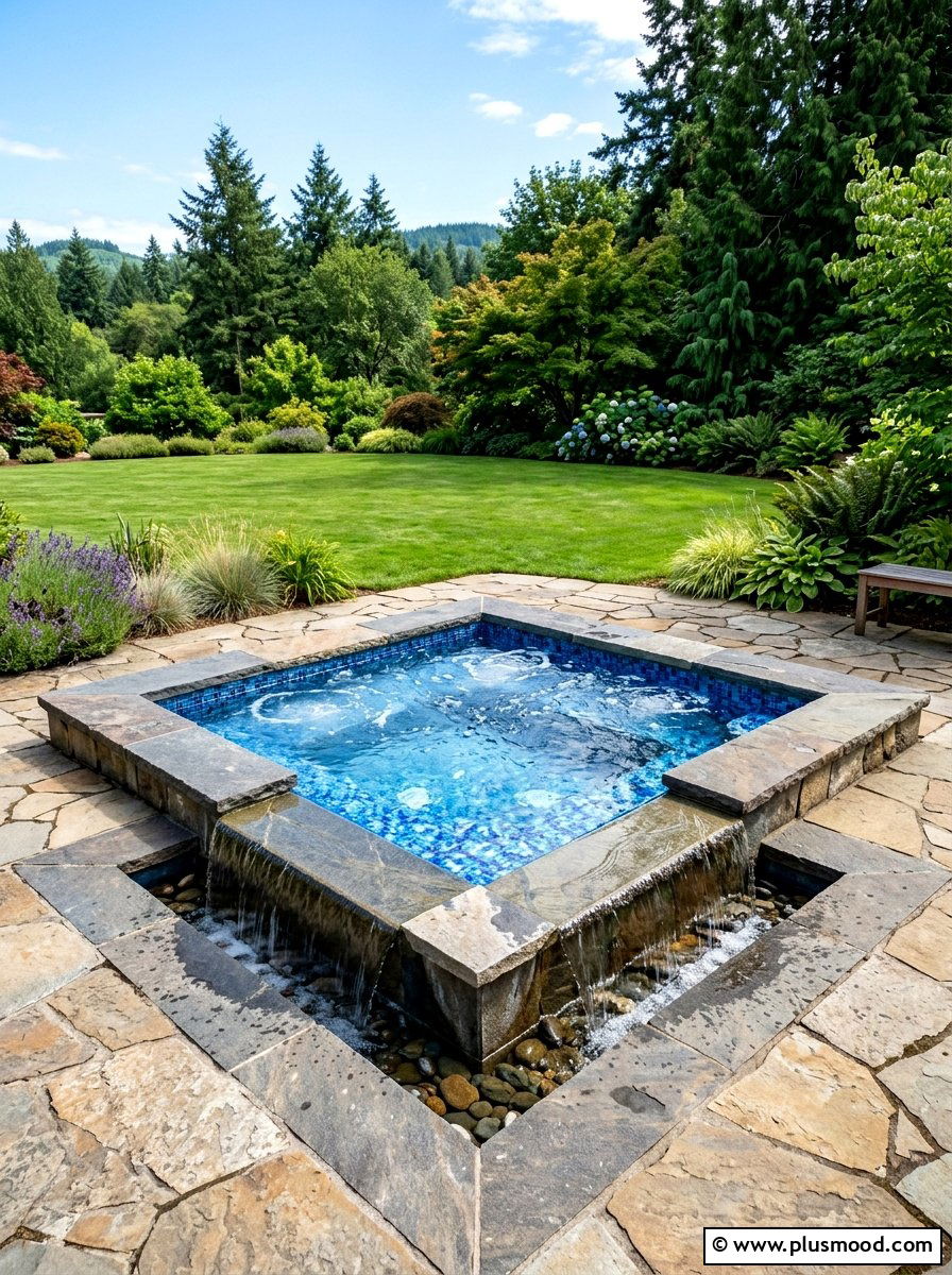 Inground Hot Tub Spillover - 25 pool landscaping ideas for hot tubs