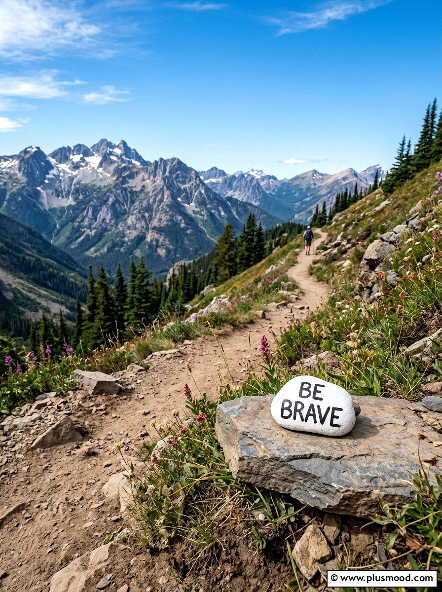 Inspirational Quote Rock - 25 painted rock ideas for hiding in nature