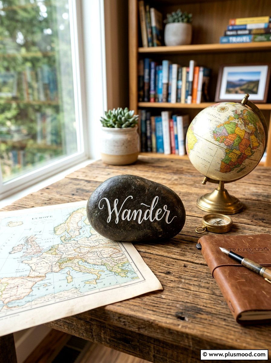 Inspirational Quote Stone - 25 painted rock ideas with boho style