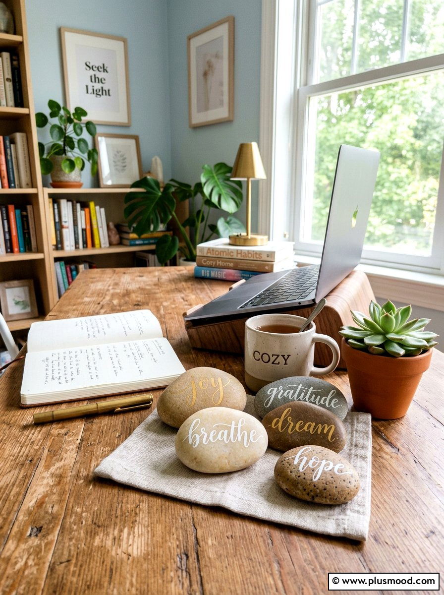 Inspirational stone quotes - 25 painted rock ideas with acrylic paint
