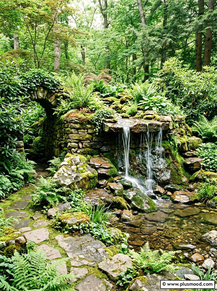 Integrated Waterfall Feature - 25 pool landscaping ideas with raised garden beds