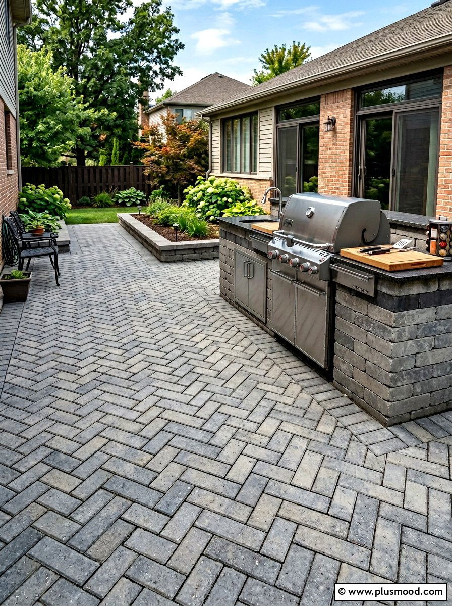 Interlocking Concrete Pavers For Durability - 25 small backyard ideas with pavers
