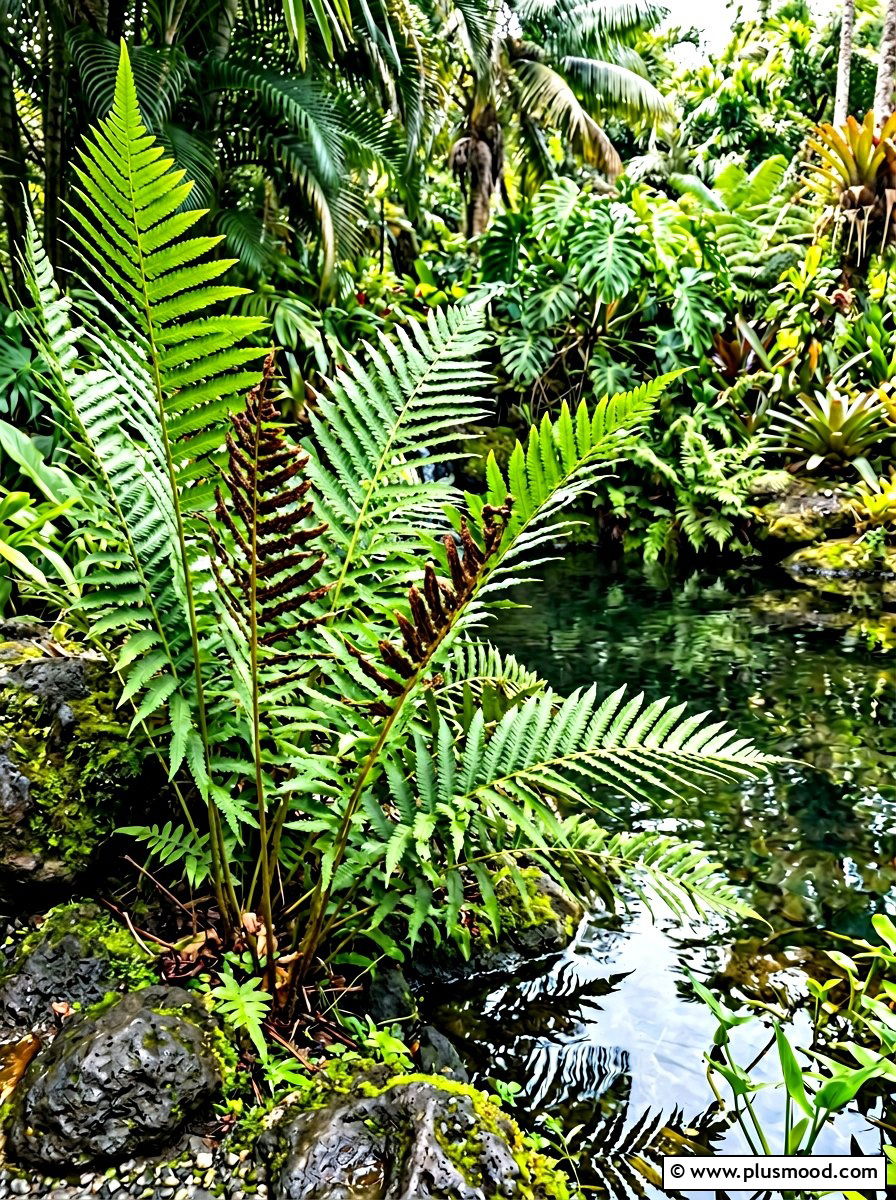 Interrupted fern pool oasis - 25 pool landscaping ideas with ferns