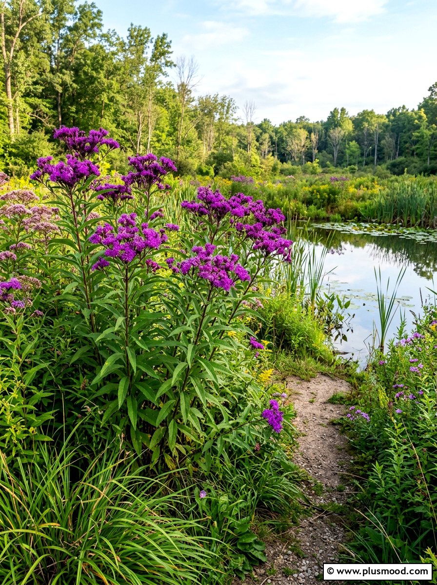 Ironweed Wetland Garden - 25 summer pollinator garden ideas