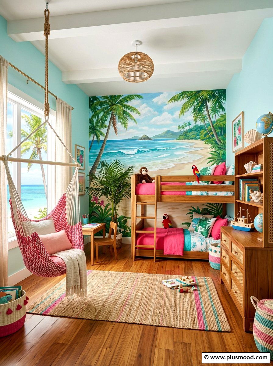 Island Paradise Kids Room - 25 summer kids bedroom ideas