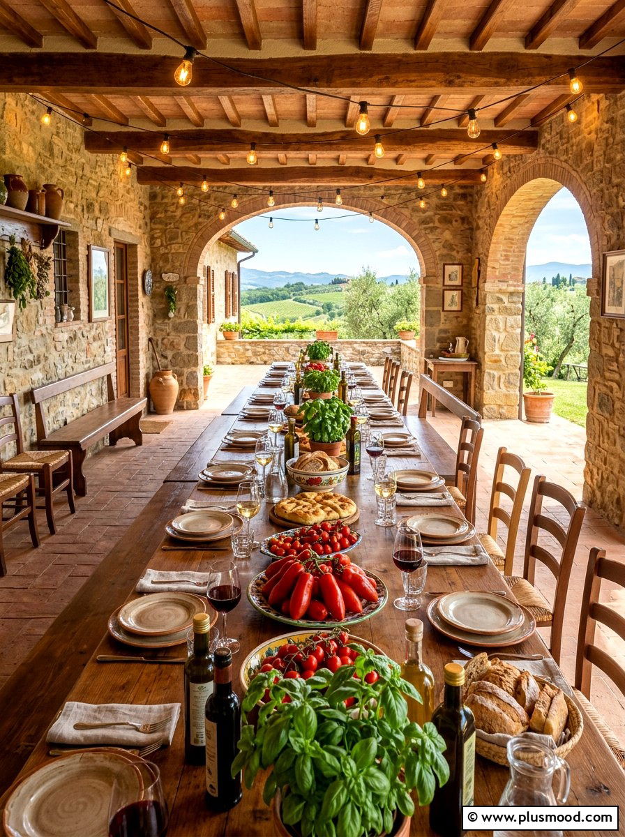 Italian Al Fresco Dining Table - 25 summer tablescape ideas