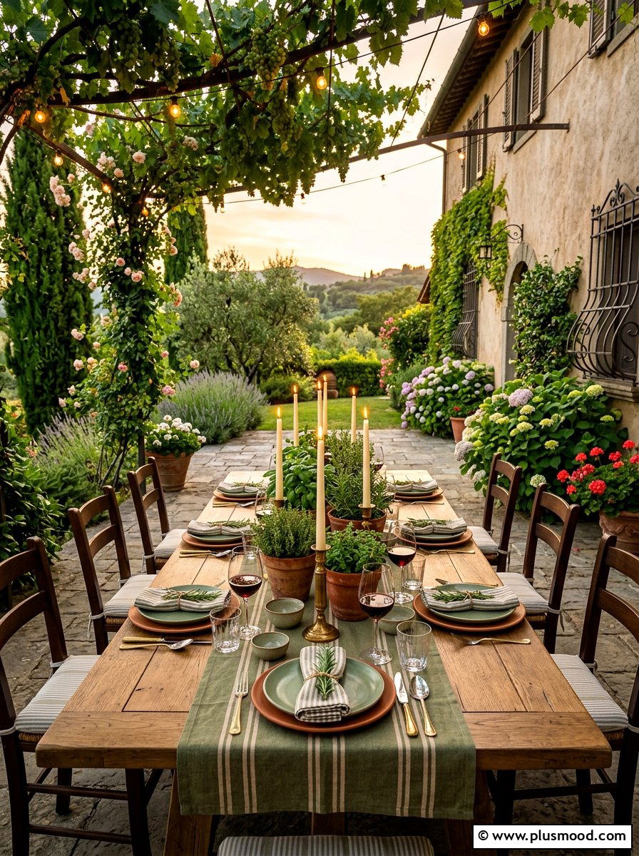 Italian Garden Summer Table - 25 summer tablescape ideas for dining room