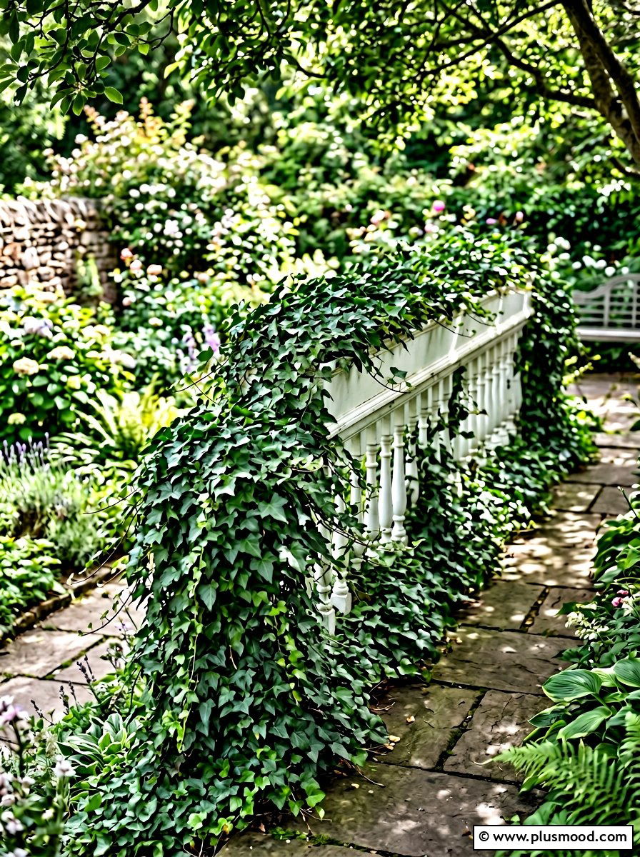 Ivy Covered Railing Planter - 25 summer porch rail planter ideas
