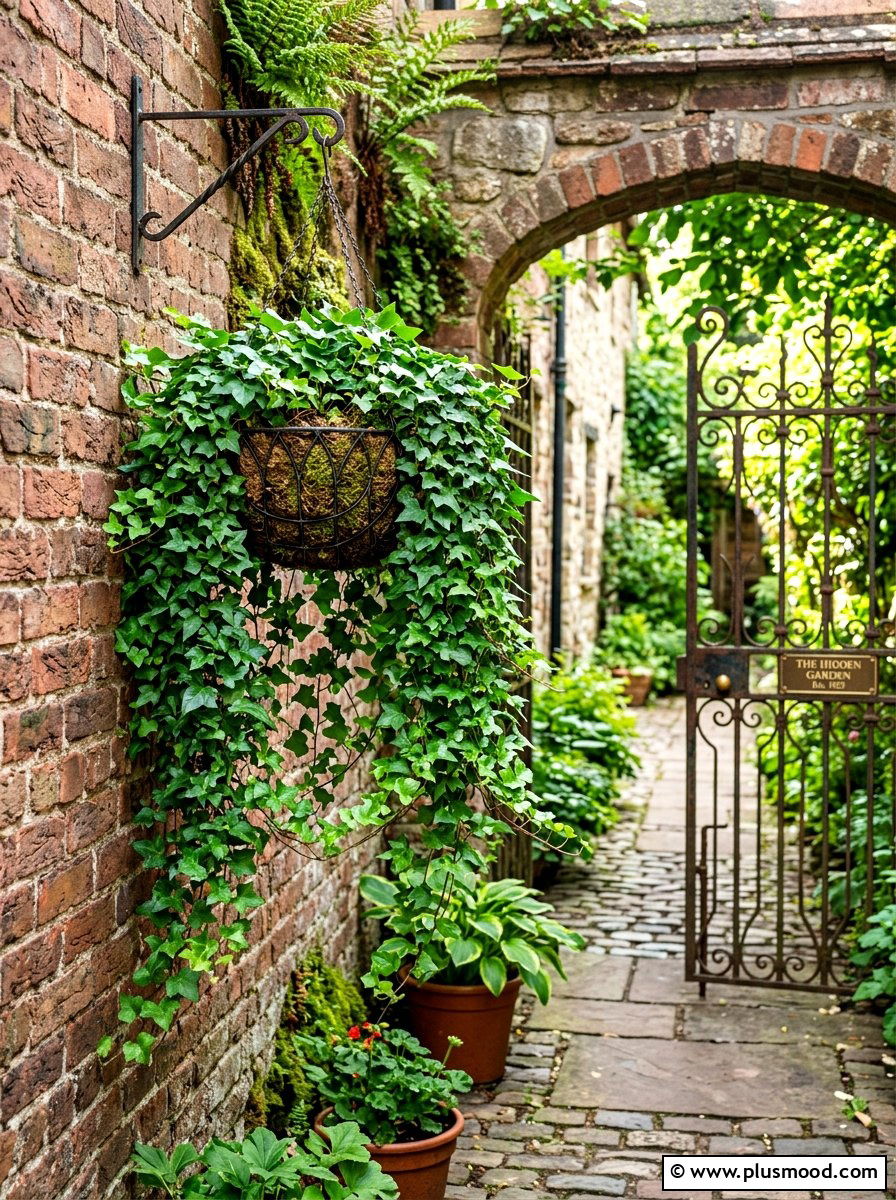 Ivy hanging basket - 25 summer planter ideas for shade