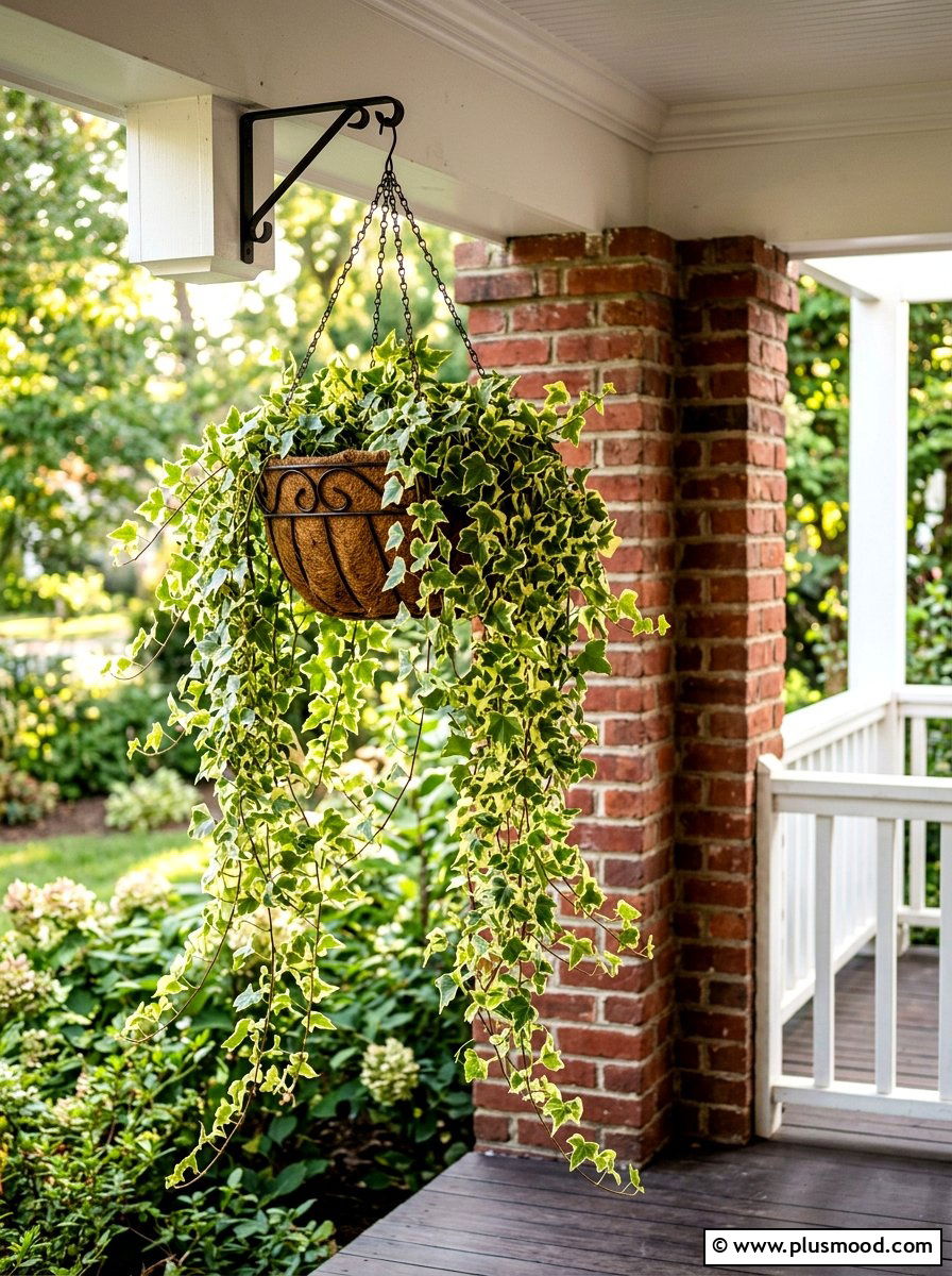 Ivy hanging basket - 25 summer hanging basket ideas for front porch