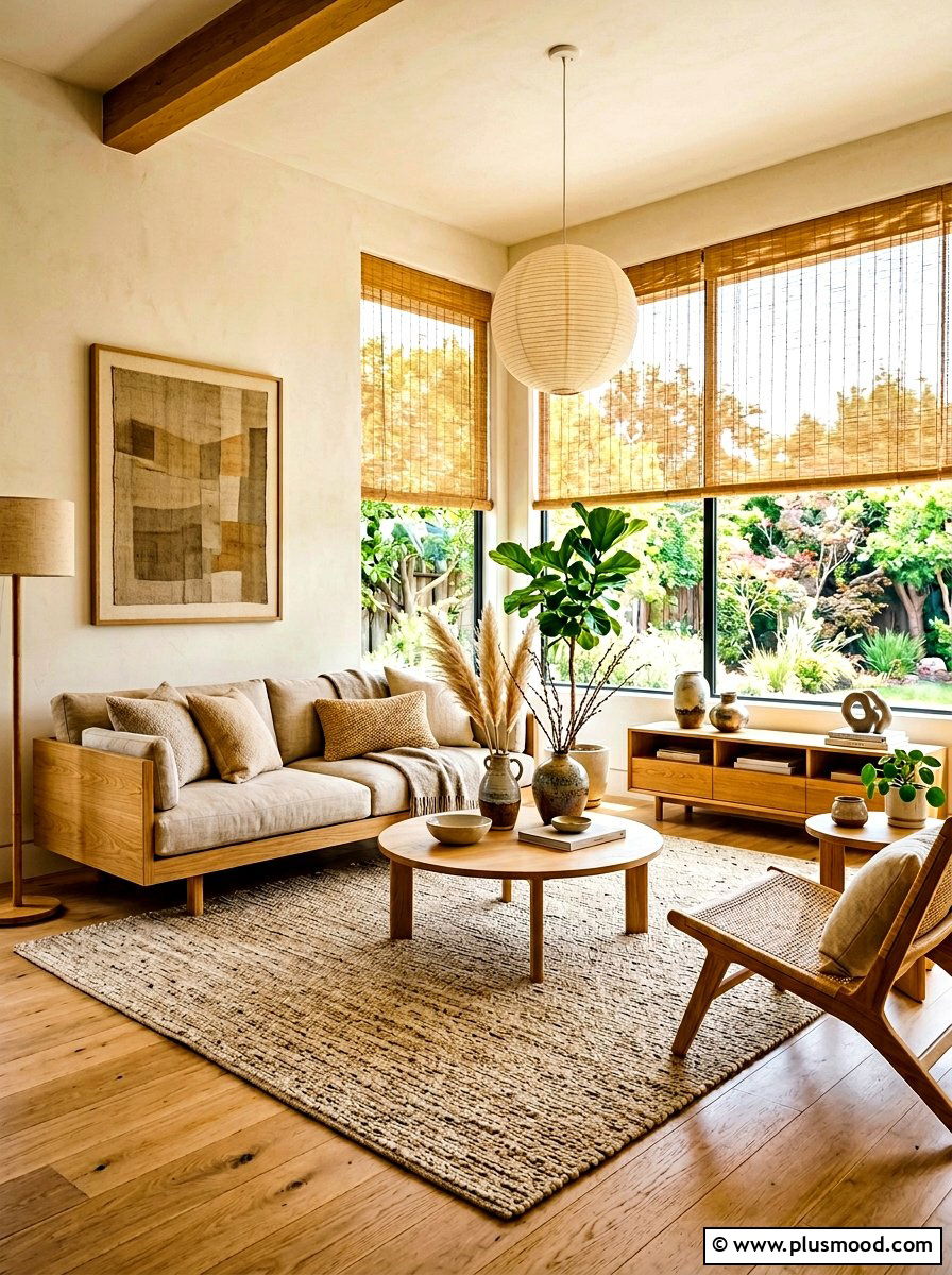 Japandi Living Room - 25 neutral summer living room ideas
