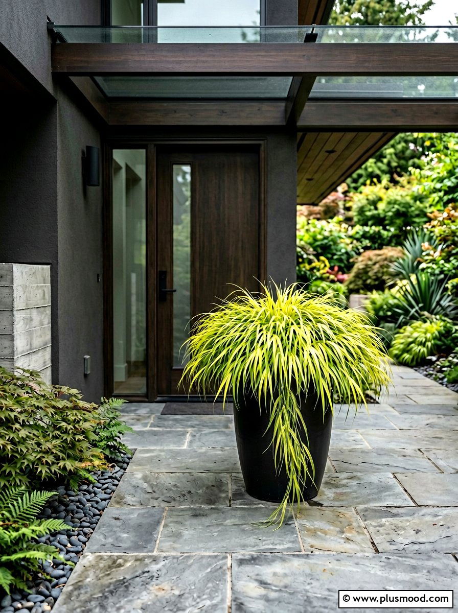 Japanese Forest Grass Container - 25 end of summer planter refresh ideas
