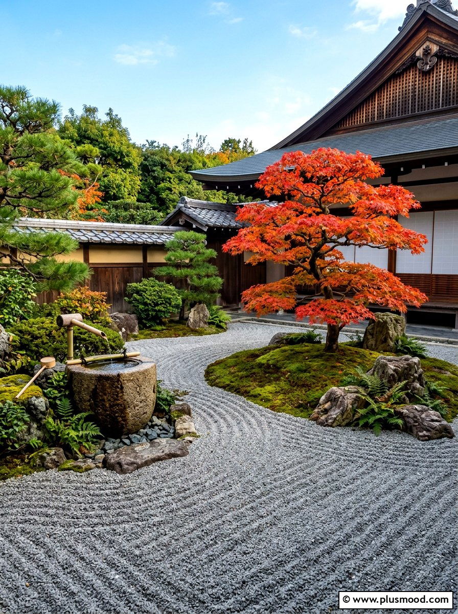 Japanese Inspired Zen Garden - 25 summer front yard garden ideas