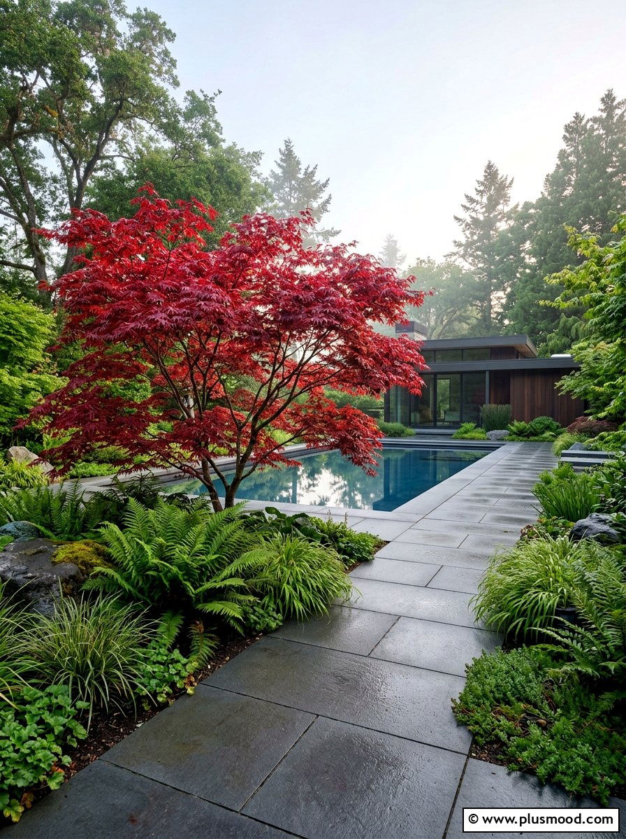 Japanese Maple Near Pool - 25 pool landscaping ideas for zen style