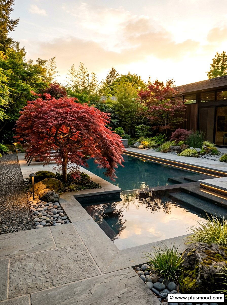 Japanese Maple Near Pool - 25 pool landscaping ideas for shade gardens
