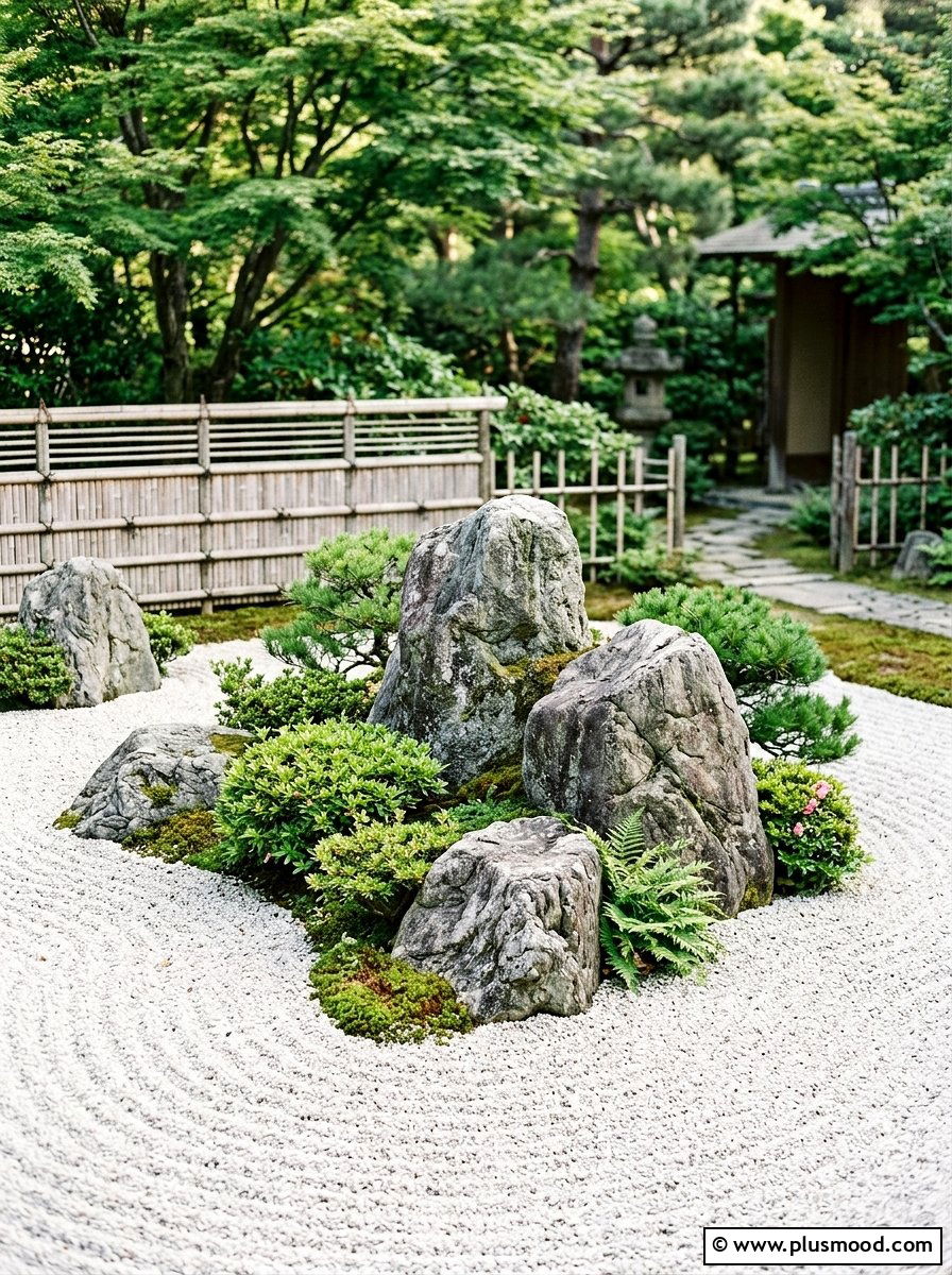 Japanese Rock Garden - 25 small backyard ideas with zen garden