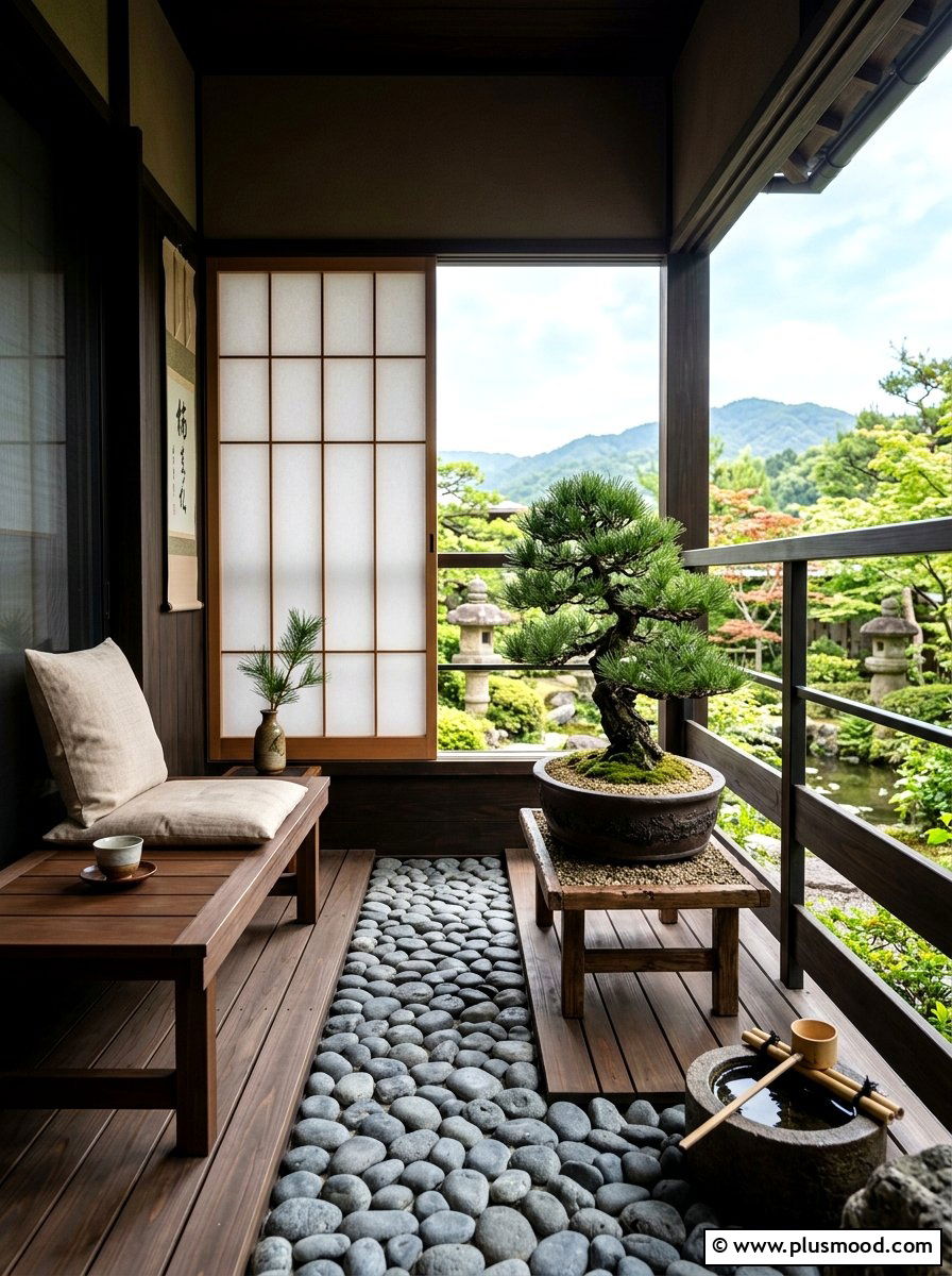 Japanese Zen Balcony Space - 25 summer apartment patio ideas