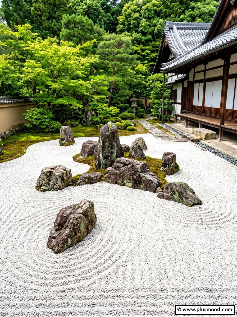 Japanese Zen Garden - 25 summer rock landscaping ideas