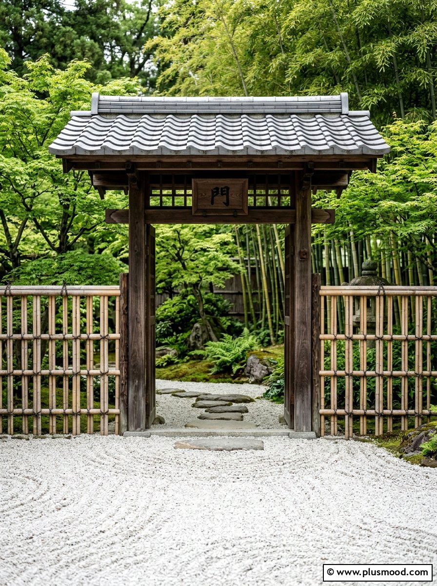 Japanese Zen Garden Wood Gate - 25 outdoor garden decor ideas with wooden gate