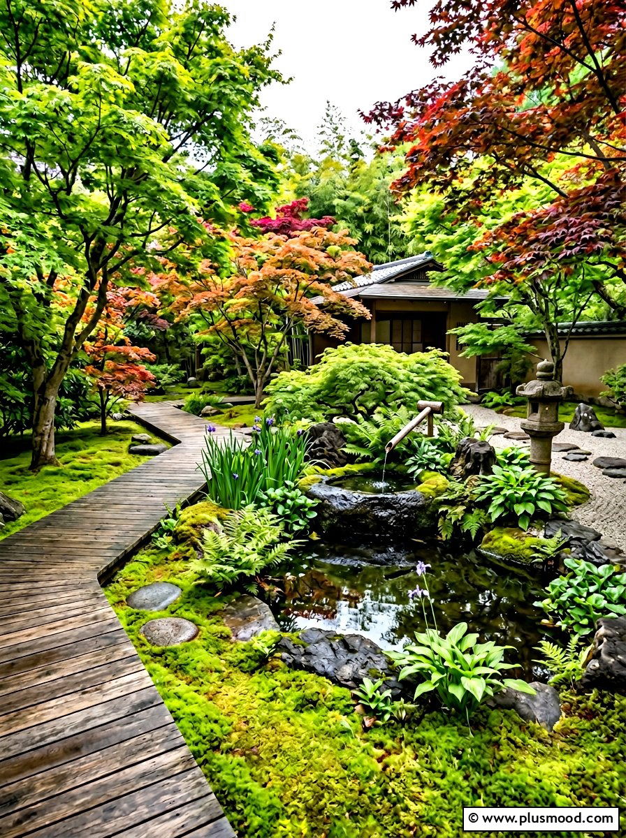 Japanese Zen Garden - 25 pool landscaping ideas with plants