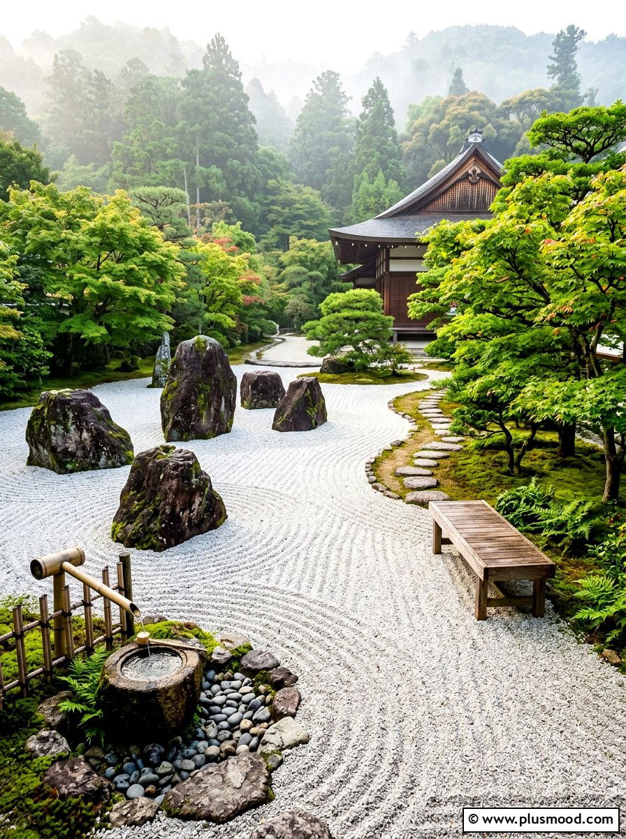Japanese zen garden space - 25 summer backyard ideas
