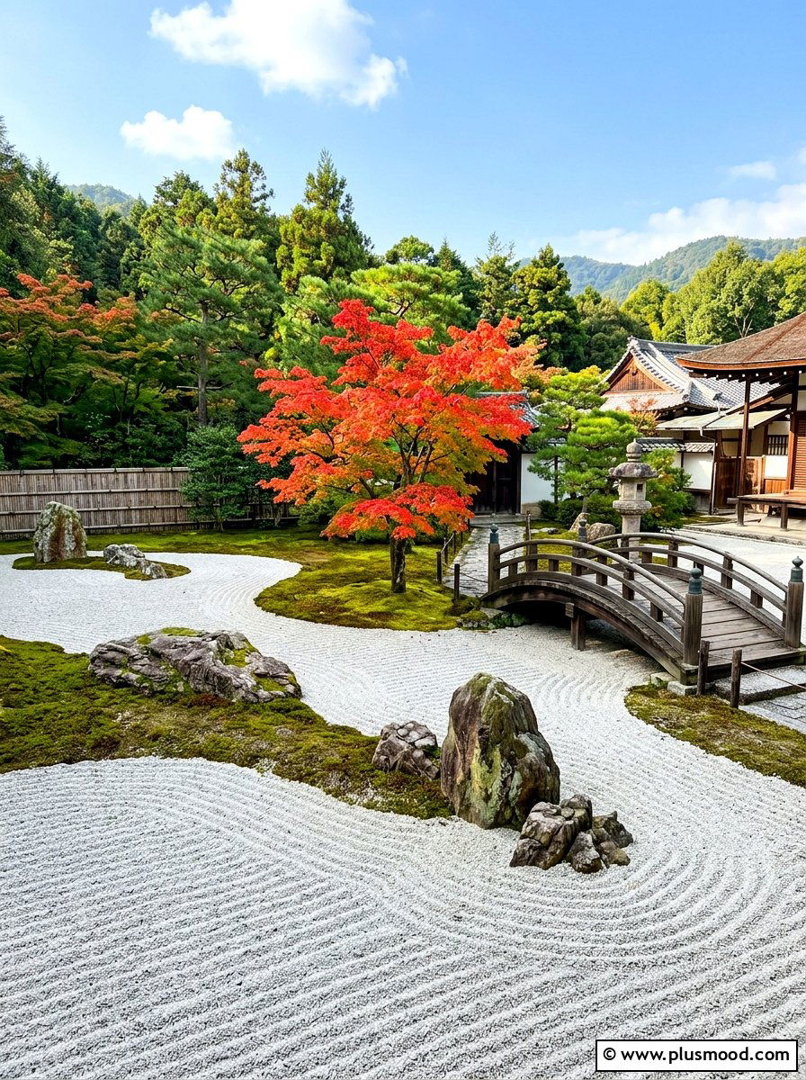 Japanese zen rock garden - 25 cozy summer backyard ideas