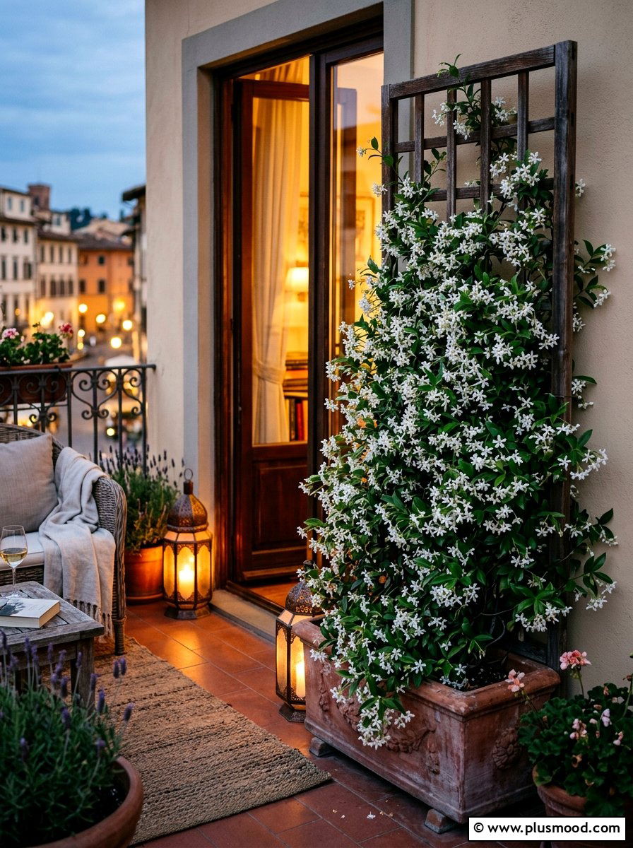 Jasmine Fragrance Planter - 25 summer balcony planter ideas