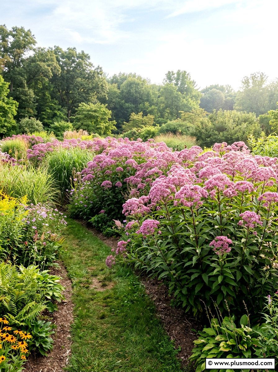 Joe pye weed landscape - 25 late summer flower bed ideas