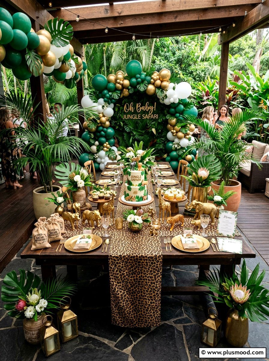 Jungle Safari Baby Shower - 25 summer outdoor baby shower ideas