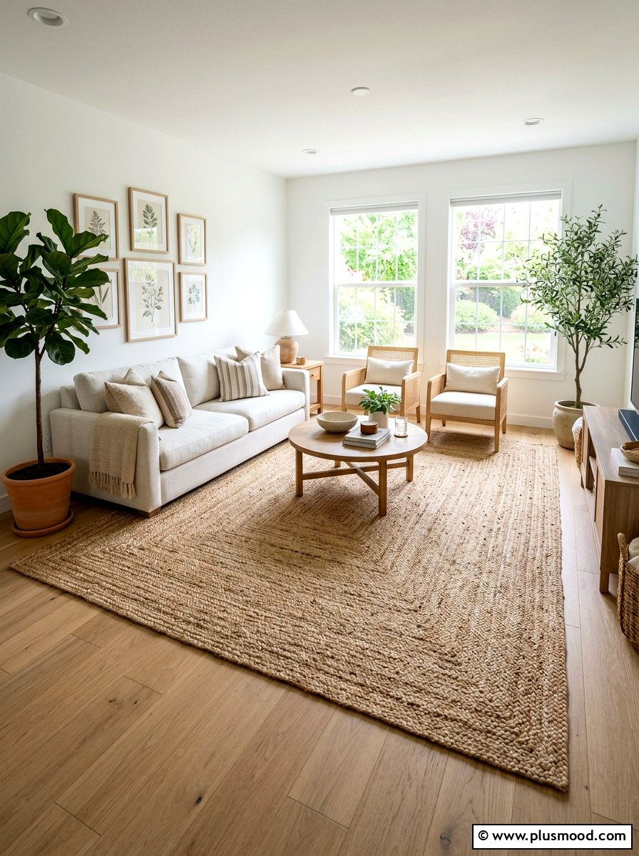Jute Area Rug - 25 best summer home decor ideas