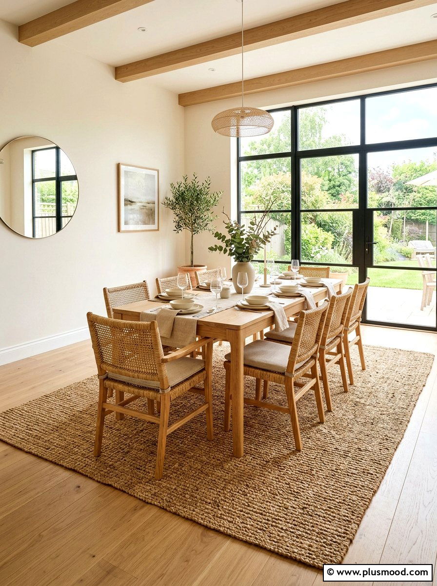 Jute Area Rug - 25 summer home decor ideas