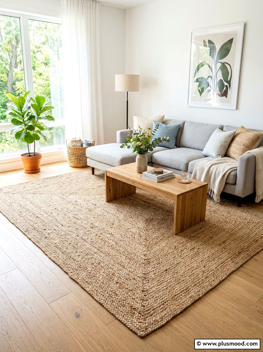 Jute Area Rug - 25 summer interior decor ideas