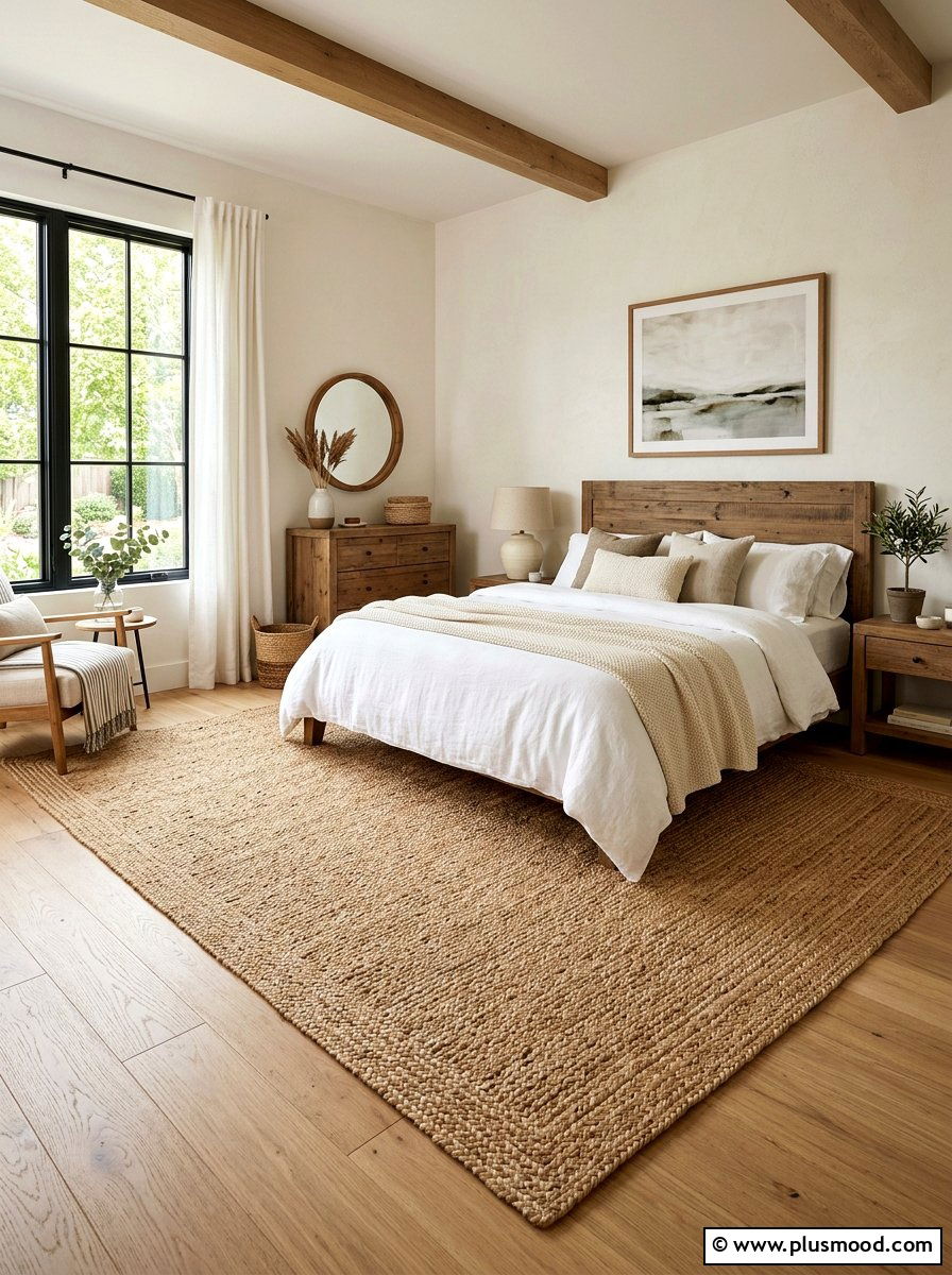 Jute Bedroom Rug - 25 cool summer bedroom ideas