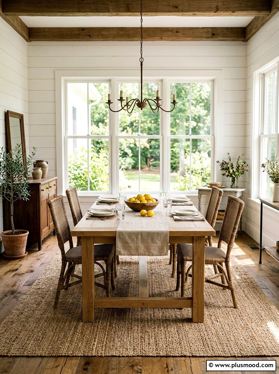 Jute Dining Room - 25 summer natural texture decor ideas