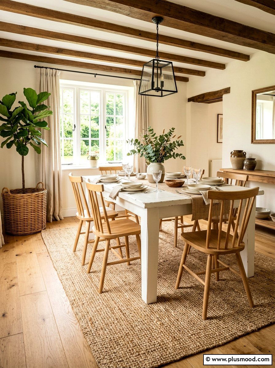 Jute Rug Dining Area - 25 summer coastal dining room ideas