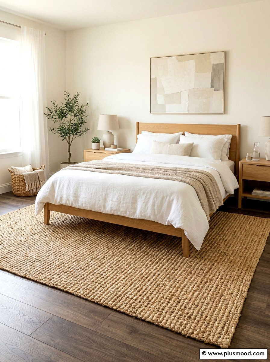 Jute Rug Under Bed - 25 beachy summer bedroom ideas