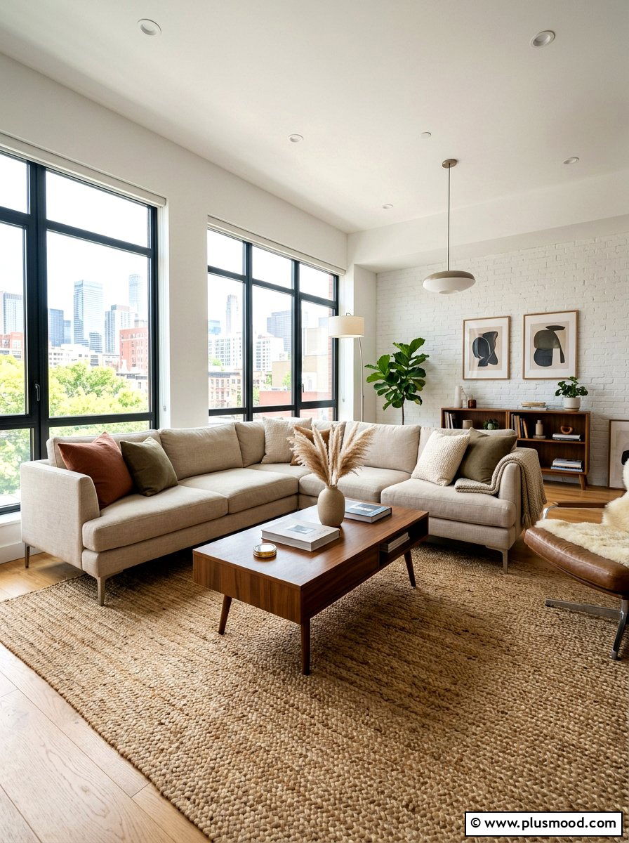 Jute Rugs - 25 summer decor ideas for apartments