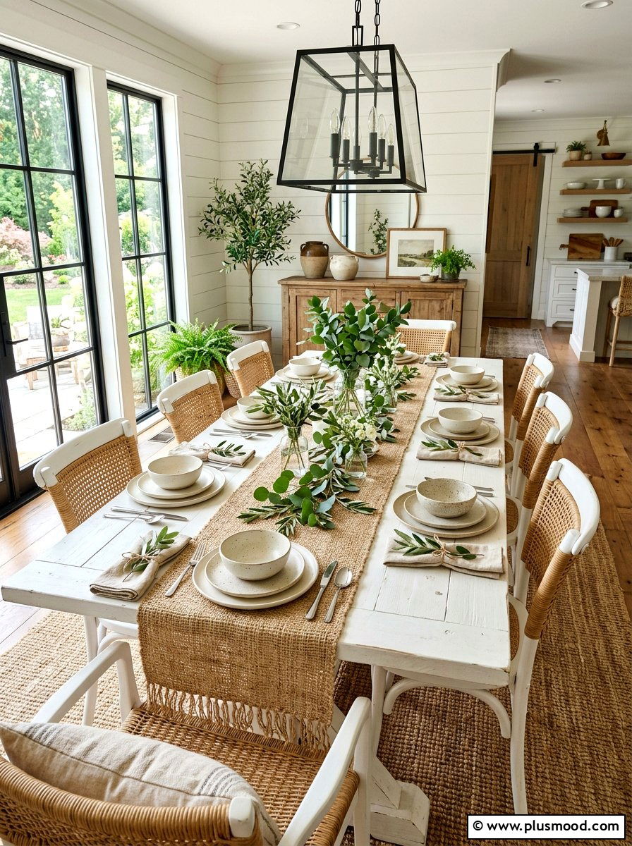 Jute Table Runner - 25 summer jute decor ideas