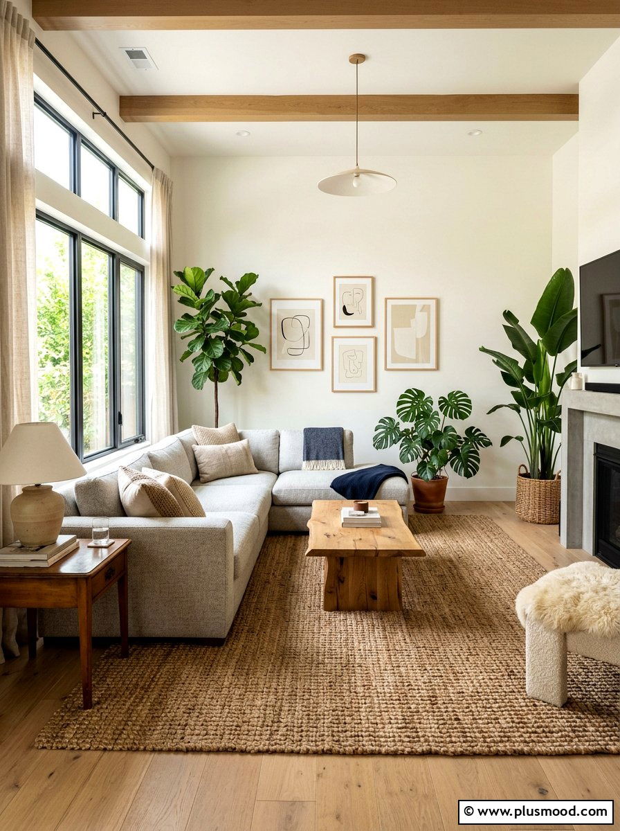 Jute area rugs - 25 summer tropical home decor ideas
