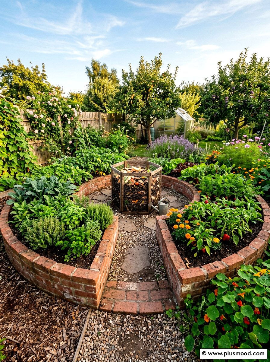 Keyhole Garden Bed - 25 small backyard ideas with vegetable garden