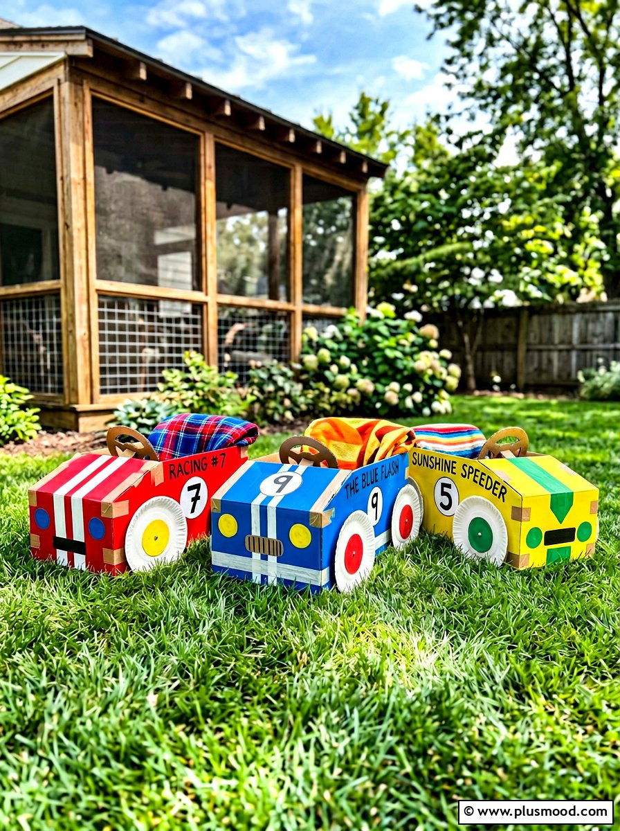 Kids Box Cars - 25 summer movie night backyard ideas