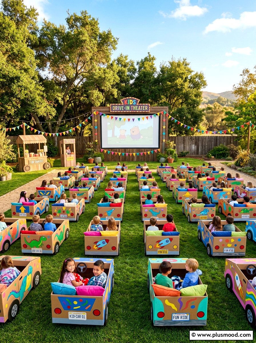 Kids Drive In Theater - 25 summer backyard movie night ideas