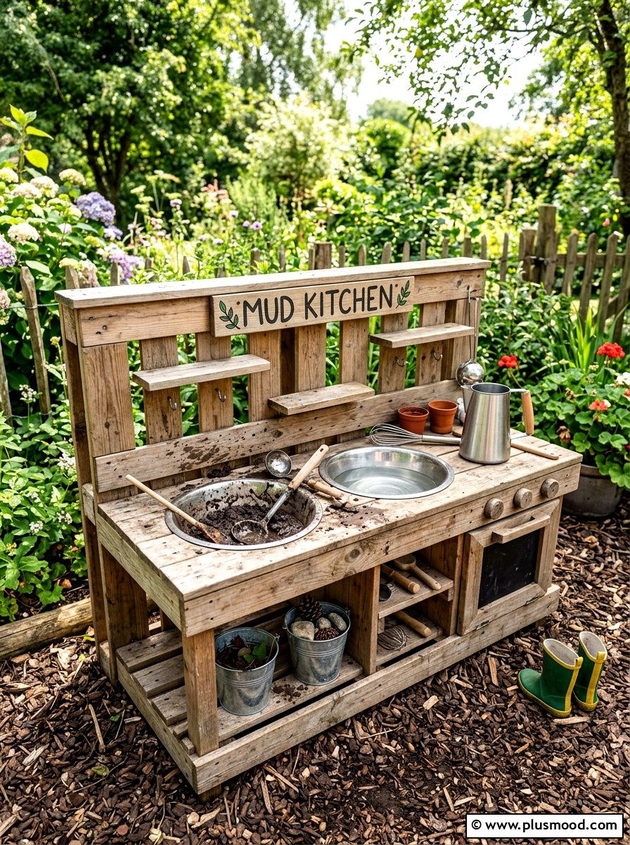 Kids Mud Kitchen - 25 summer backyard family fun ideas