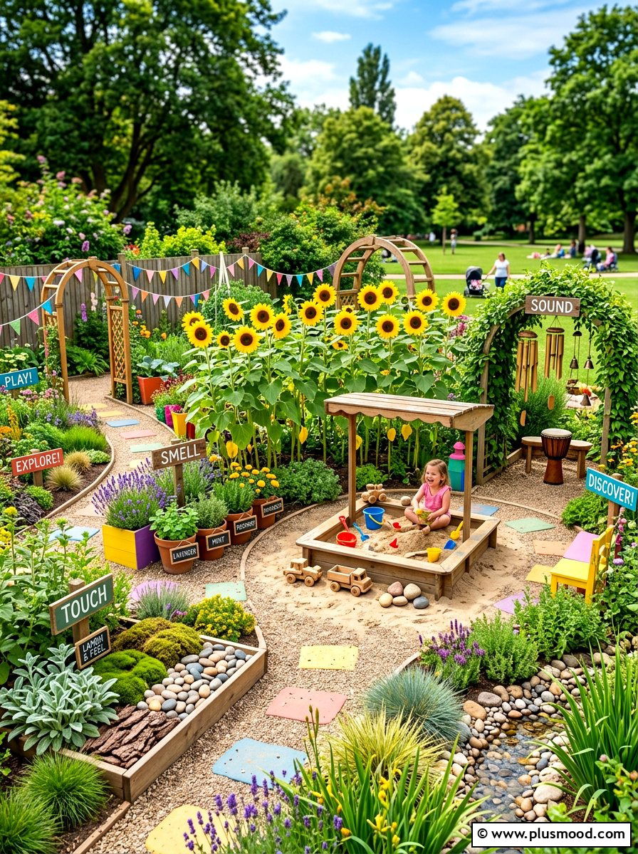 Kids Sensory Garden - 25 summer backyard garden ideas