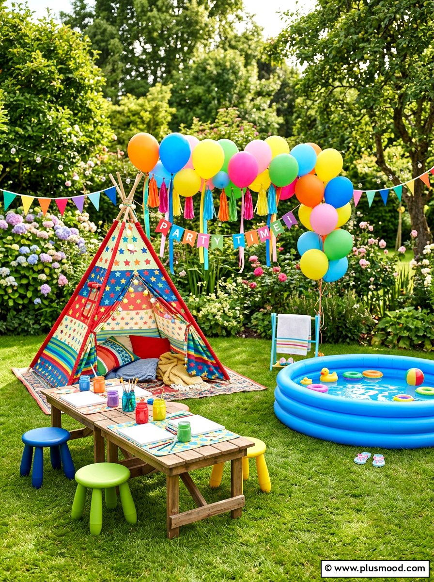 Kids garden party zone - 25 summer garden party ideas