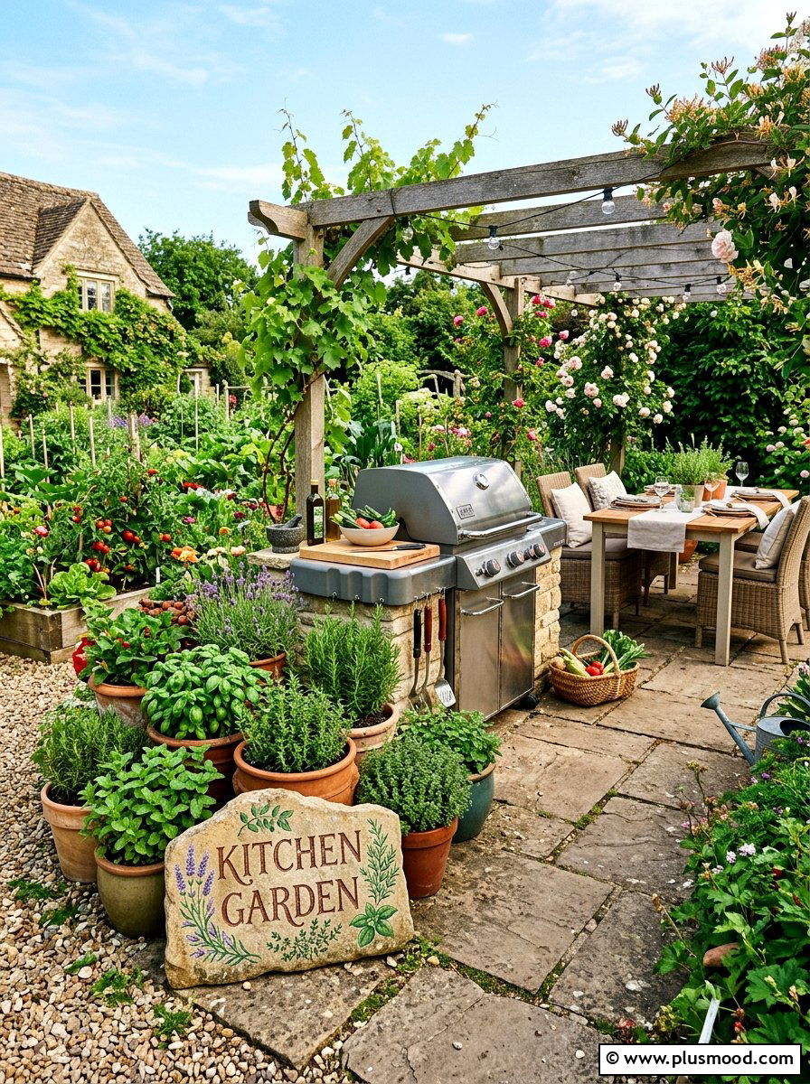 Kitchen Garden Marker - 25 painted rock ideas for outdoor signage