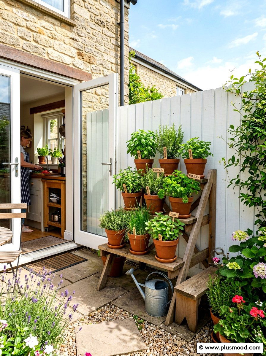 Kitchen Herb Garden - 25 small backyard ideas for apartments with fence