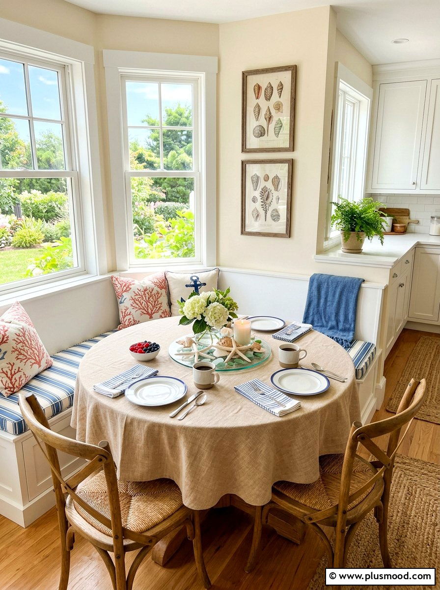 Kitchen Nook Shell Accents - 25 summer decor ideas with shells